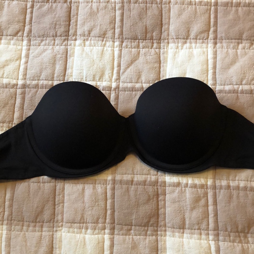 Victoria secret black strapless bra